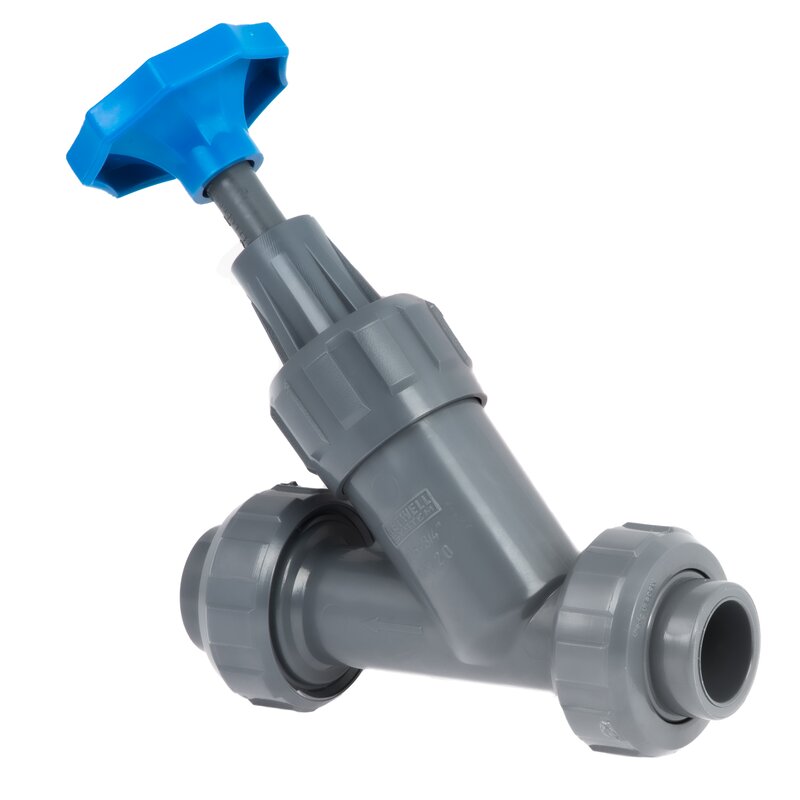 Zawory grzybkowe skośne PVC-U Hidroten