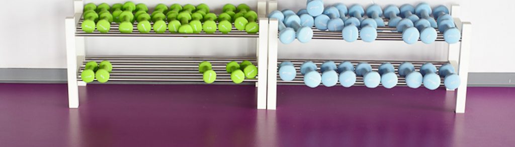 Podłogi sportowe, wykładziny na siłownie